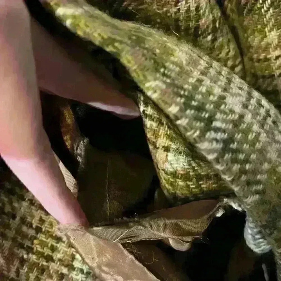 Vintage Pendleton 60s 70s Womens Green Shadow Plaid Blazer Jacket Coat Medium - Picture 12 of 14